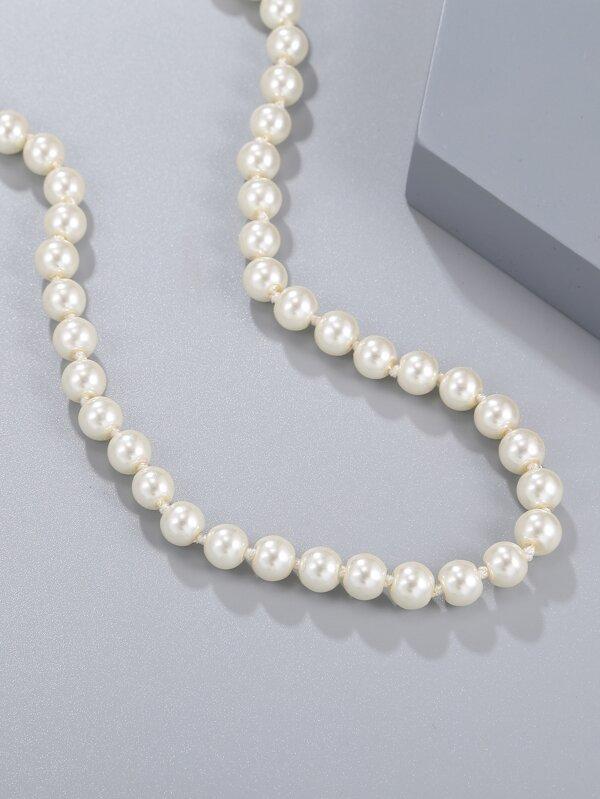 Faux Pearl Beaded Necklace - LuckyFash™