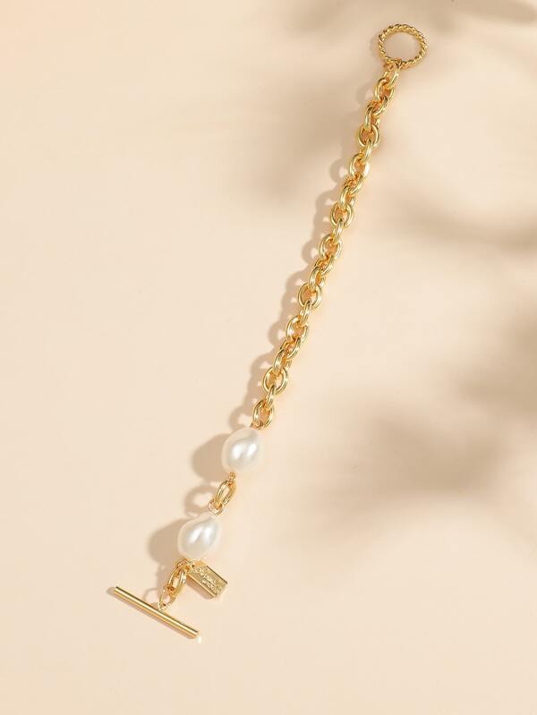 Faux Pearl Decor Bracelet - LuckyFash™