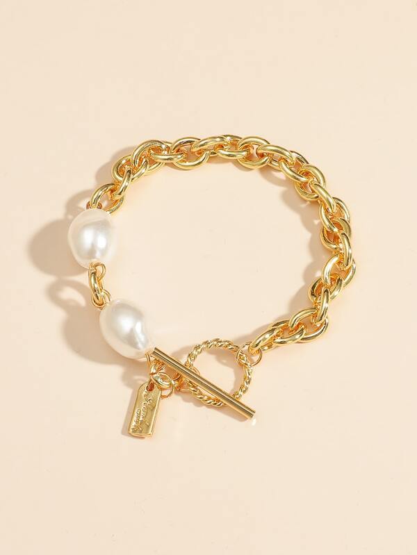 Faux Pearl Decor Bracelet - LuckyFash™
