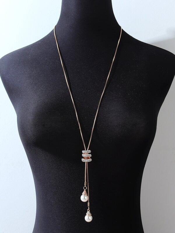 Faux Pearl Pendant Necklace - LuckyFash™