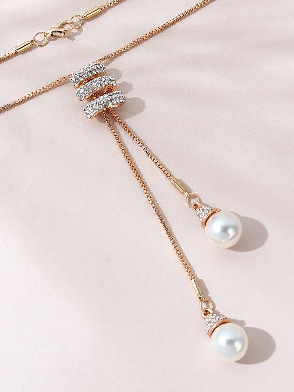 Faux Pearl Pendant Necklace - LuckyFash™