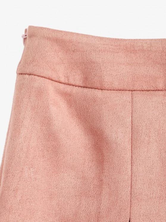 Faux Suede Pleated Mini Skirt - LuckyFash™