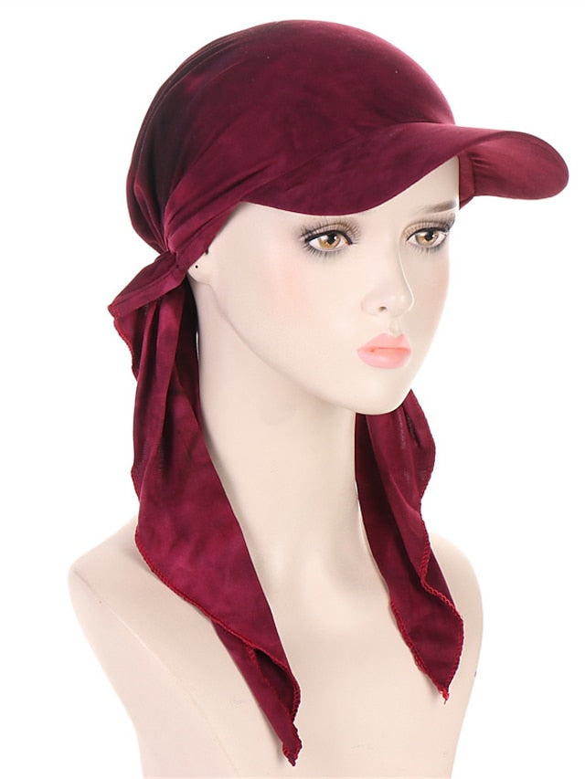Camouflage Leopard Print Muslim Hijab Turban Hat for Women Girls Baseball Cap Sun Hats Headscarf Scarf Cap Solid Color Fashion Women Soft scarves - LuckyFash™