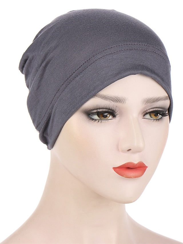 Fashion Multi Color Muslim Underscarf Women Soft Hijab Solid Scarf Turbans Head For Women Caps Islamic Hat - LuckyFash™