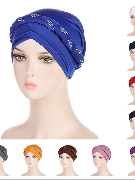 Comfortable Turban Cap for Women Soft Stretch Braid Muslim Hats Female Inner Hijab Caps Indian Bonnet Wrap Head Scarf - LuckyFash™