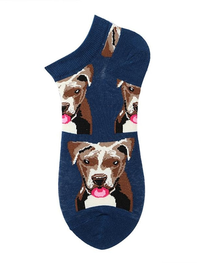 Women's Anckle Socks Low Cut Socks Outdoor Office Work Animal Patterned Spandex Nylon Cotton Basic Casual Classic 1 Pair - LuckyFash™