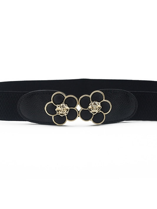 Women's Buckle Party Wedding Street Dailywear Black White Belt Pure Color Red Khaki Fall Winter Spring - LuckyFash™