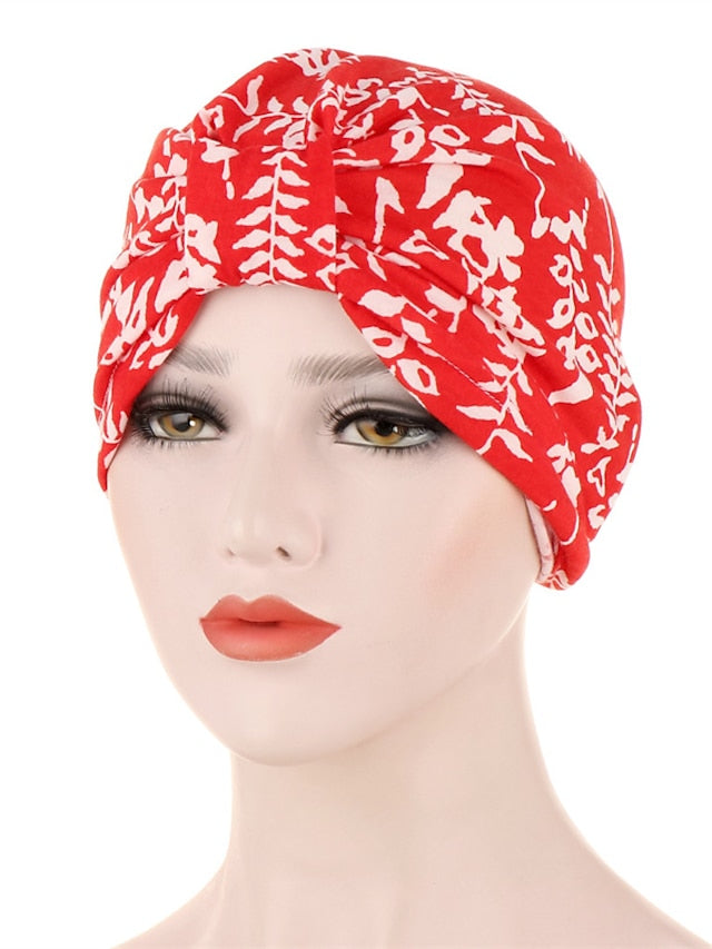 Casual Women Indian Arab Wrap Women Muslim Turban Caps Print Hijab Bonnet Inner Hijab Caps Muslim Headdress Ready To Wear - LuckyFash™