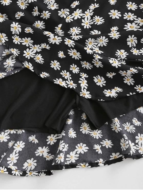 Floral Flounce Two Piece Dress - LuckyFash™