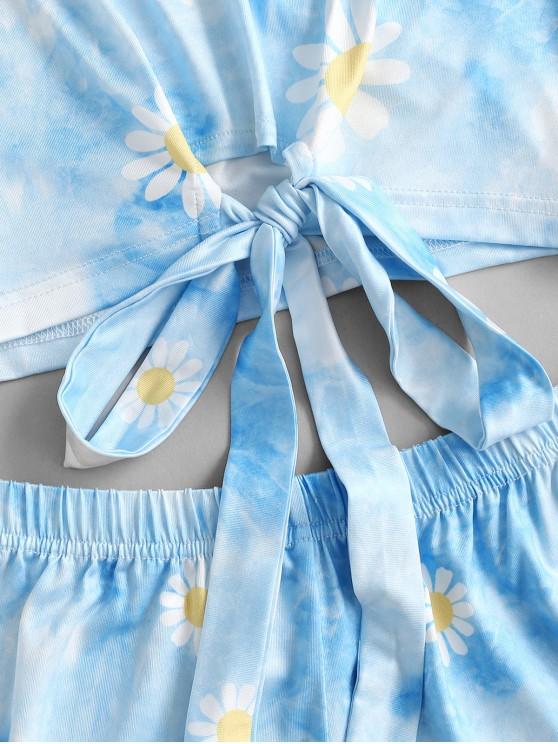 Flower Cloud Tie Dye Knot Two Piece Set - LuckyFash™