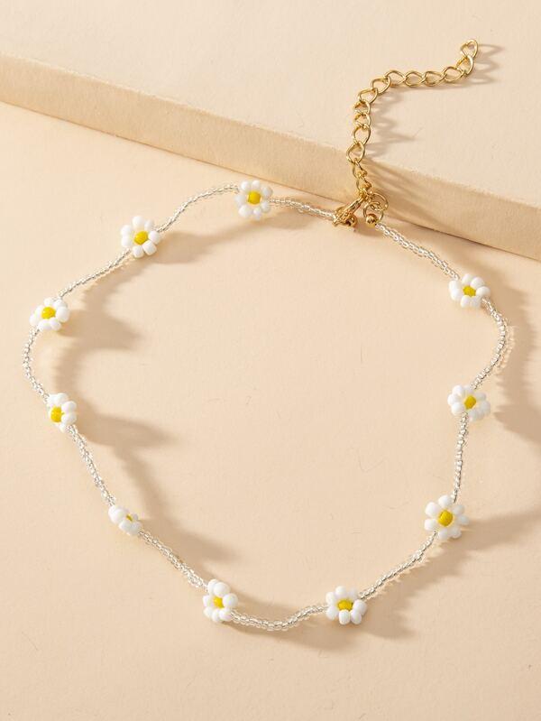 Flower Decor Beaded Necklace - LuckyFash™