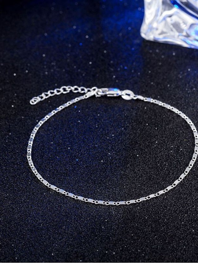 Ankle Bracelet Stylish Simple Women's Body Jewelry For Daily Holiday Alloy Silver Gold 1pcs - LuckyFash™