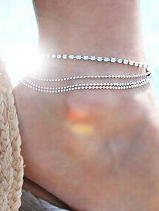 Ankle Bracelet Personalized Stylish Women's Body Jewelry For Holiday Beach Classic Alloy Silver 1pcs - LuckyFash™