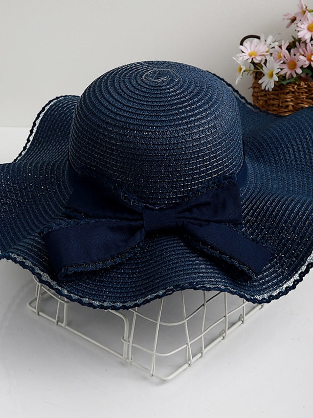 Women's Sun Hat Straw Hat Daily Holiday Straw Vacation Beach Sweet Sunscreen Breathability Outdoor 1 pcs - LuckyFash™