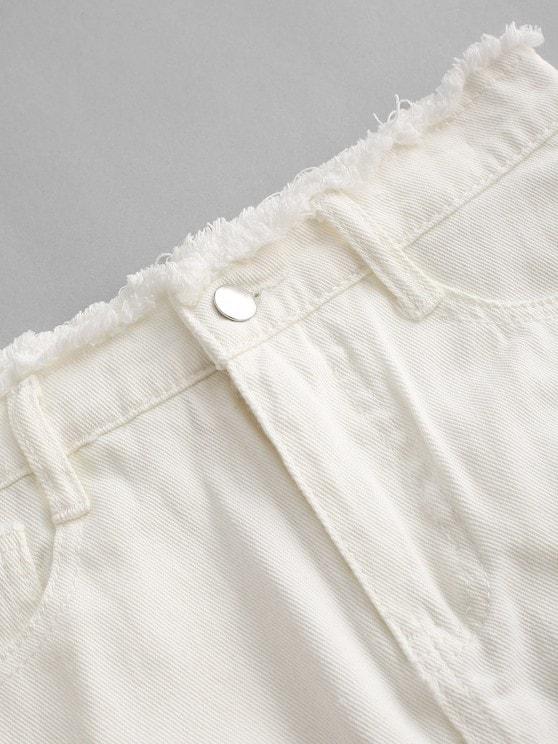 Frayed Pocket Mini Denim Skirt - LuckyFash™