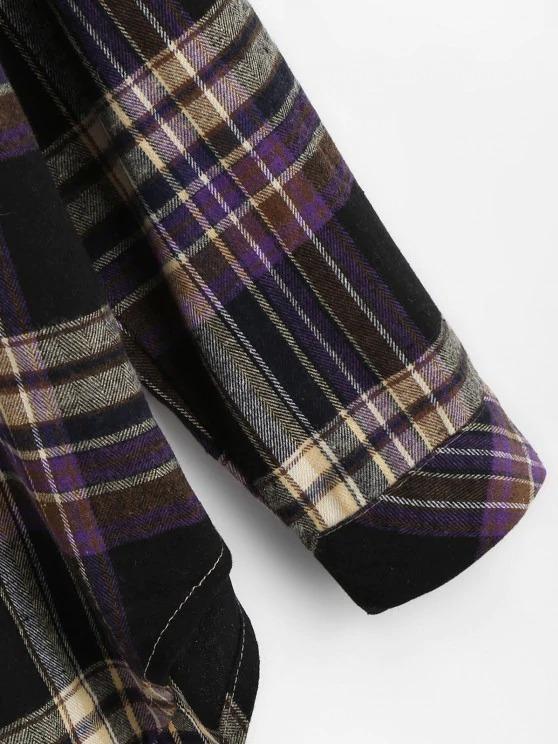 Front Pocket Plaid Tartan Flannel Shirt - LuckyFash™