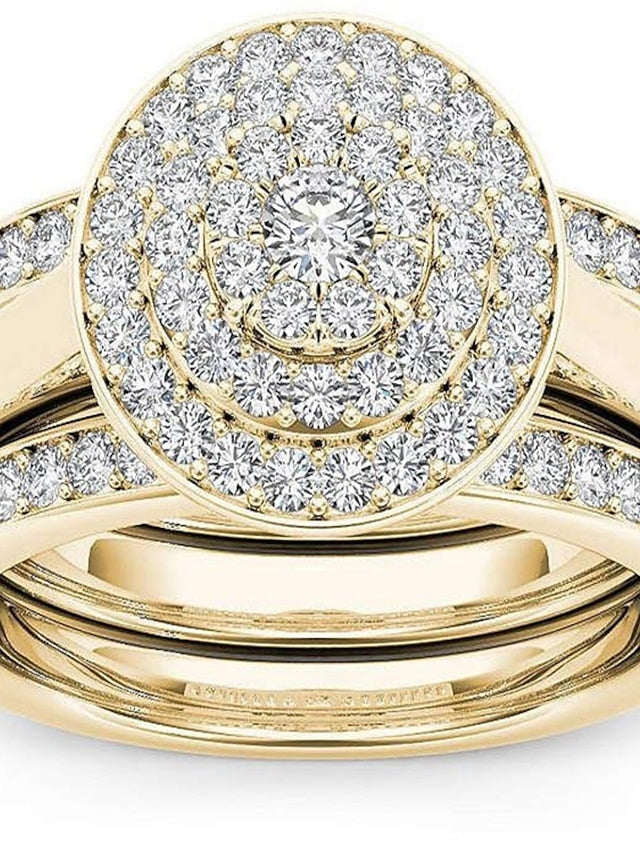 1PC Ring For Women's AAA Cubic Zirconia Party Evening Street Gift Alloy - LuckyFash™