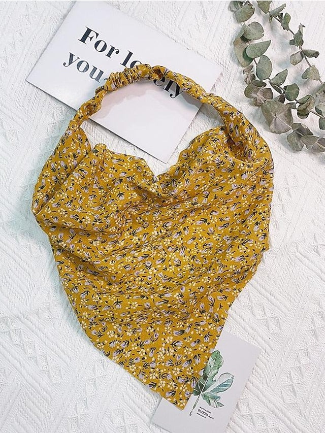 Headbands Headband For Street Daily Holiday Floral Fabric Green Black Yellow - LuckyFash™