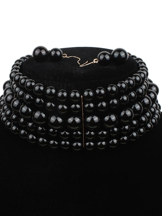 Women's necklace Chic & Modern Party Pure Color Necklaces / Black / Red / Fall / Winter / Spring - LuckyFash™