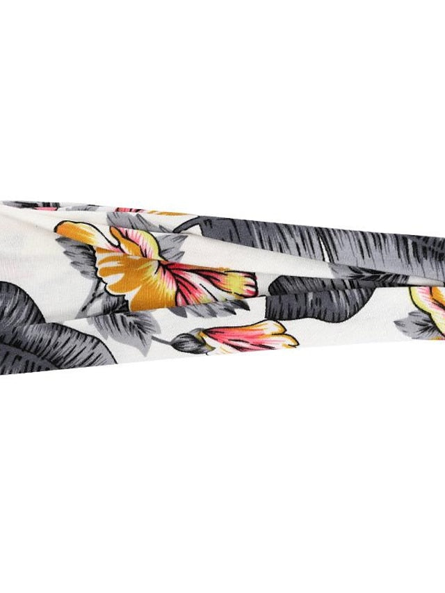 europe and the united states cross-border fashion sports hairband yoga bundle sweat-absorbing headband new ladies wide-brimmed printed headwear - LuckyFash™