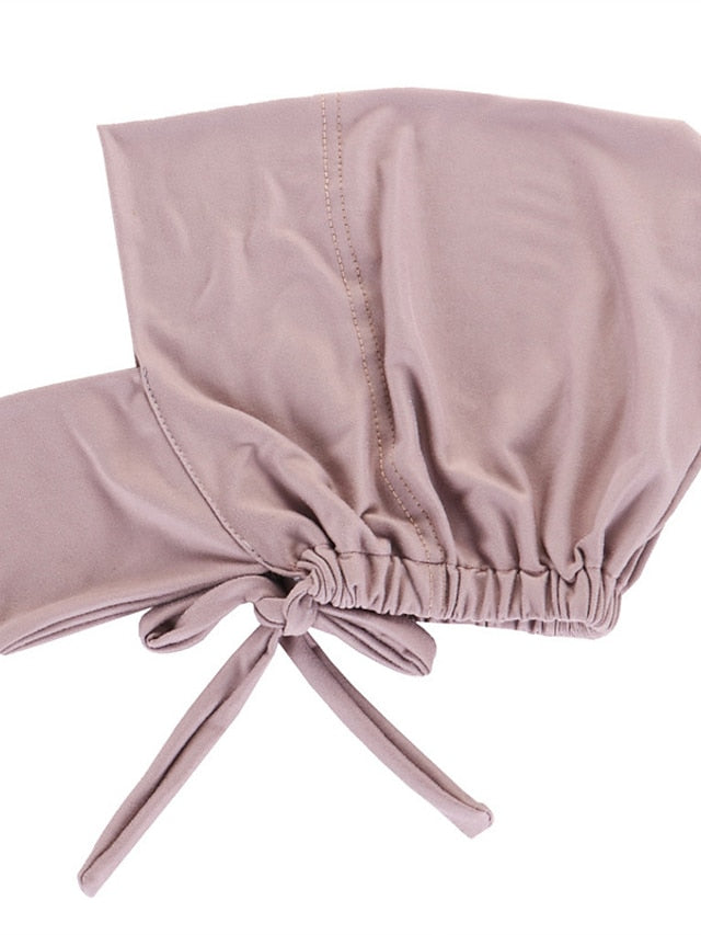Soft Adjustable Inner Hijab Caps Muslim Stretch Tie Back Jersey Cap Islamic Underscarf Bonnet Female Headscarf Headwrap Arab Turban - LuckyFash™