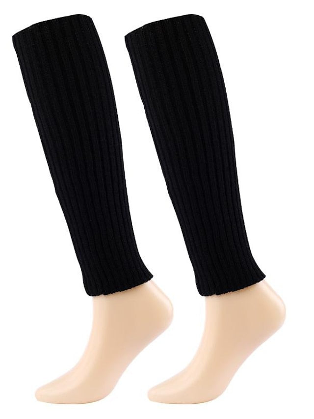Women's Leg Warmers Boot Cuffs Home Daily Solid Color Polyester Spandex Basic Casual Classic Warm Casual 1 Pair - LuckyFash™