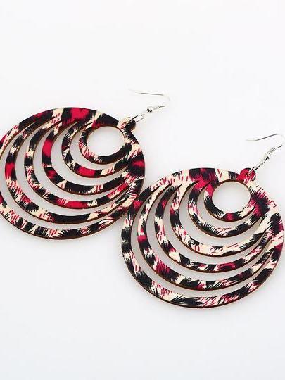 Geometric hollow wooden earrings - LuckyFash™
