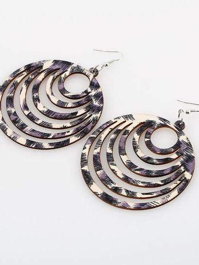 Geometric hollow wooden earrings - LuckyFash™
