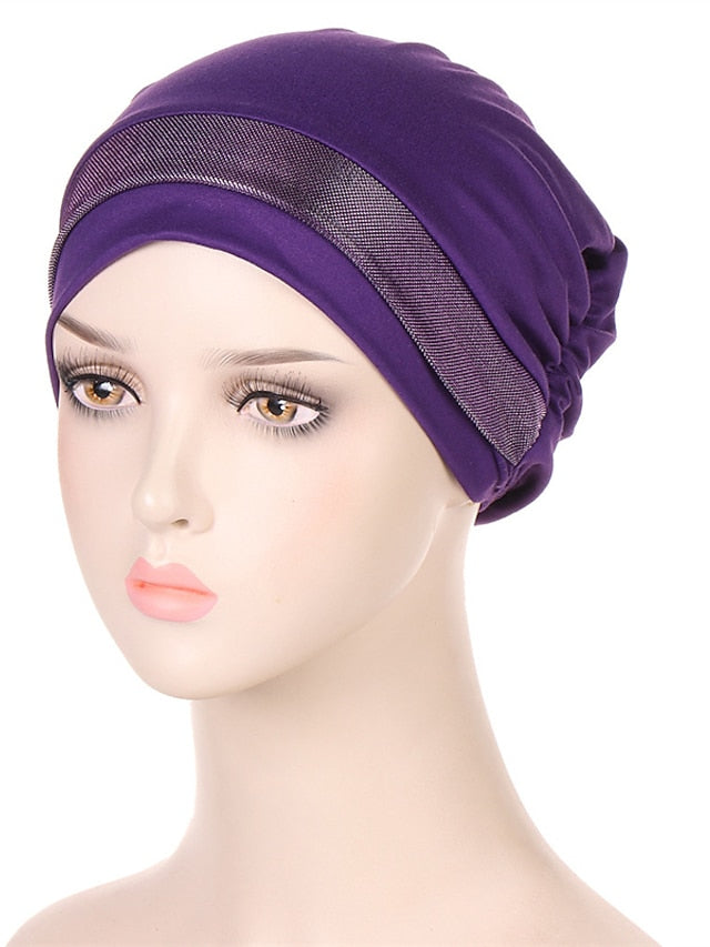 Soft Stretchy Under Scarf Cap for Women Soild Color Inner Hijab Bonnet Muslim Under Hijab Turban Hat for Women - LuckyFash™