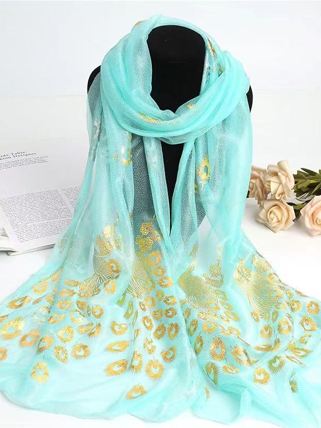 New Peacock Feather Shawls and Wraps for Party Dress Wedding Cape Bride Dress Shawl Women Wrap Shoulder Scarf - LuckyFash™