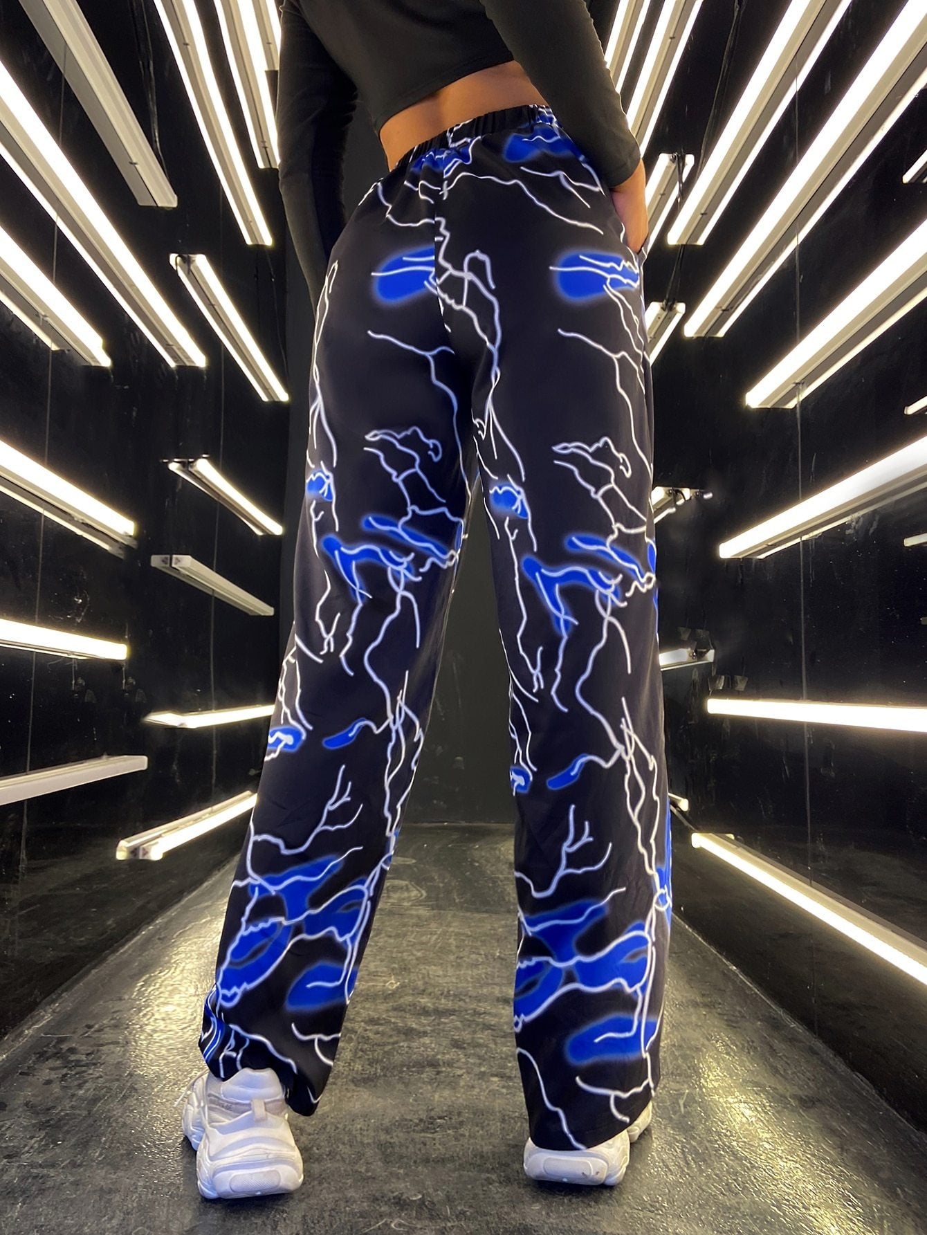 Graphic Print Sports Running Yoga Wide-leg Pants - LuckyFash™