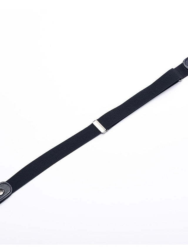 Women's Clear Belt Nylon Steel Buckle Plain Casual Work Daily Black White Blue Coffee - LuckyFash™