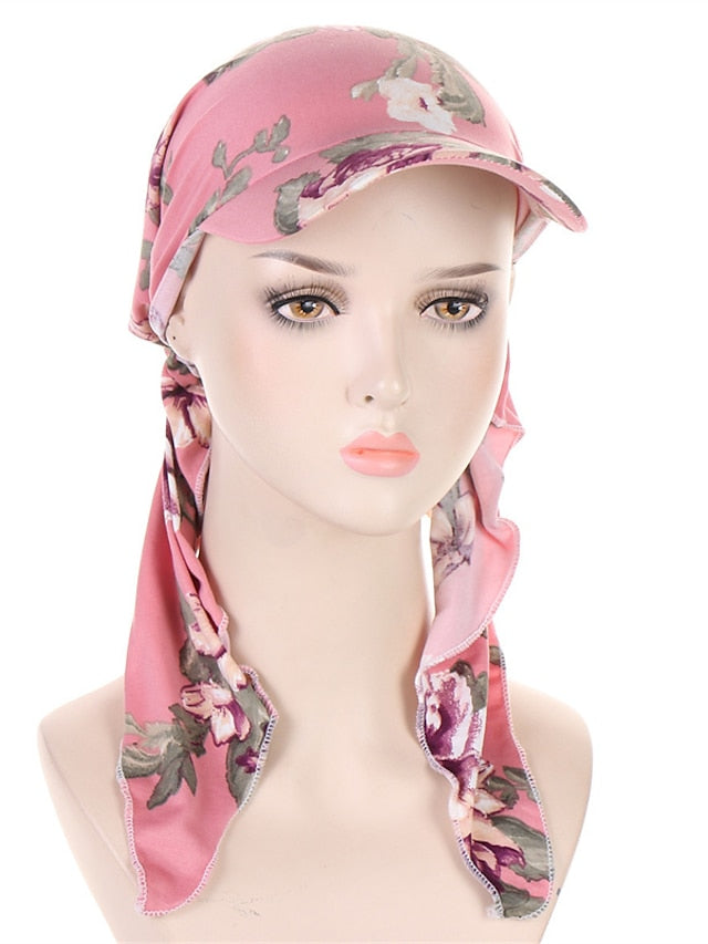Camouflage Leopard Print Muslim Hijab Turban Hat for Women Girls Baseball Cap Sun Hats Headscarf Scarf Cap Solid Color Fashion Women Soft scarves - LuckyFash™