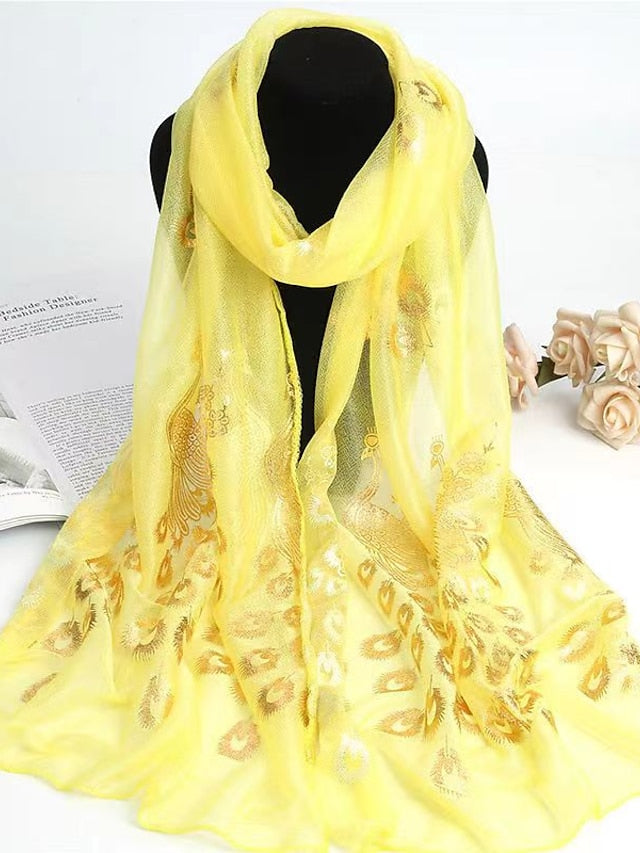 New Peacock Feather Shawls and Wraps for Party Dress Wedding Cape Bride Dress Shawl Women Wrap Shoulder Scarf - LuckyFash™