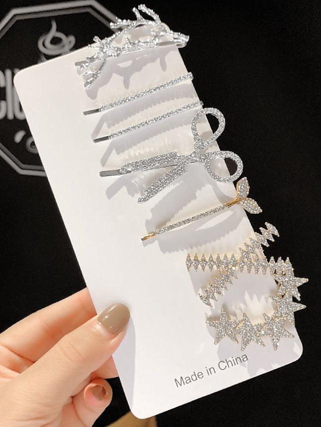 Women's Hair Clip Set For Party Evening Daily Rhinestone Alloy - LuckyFash™