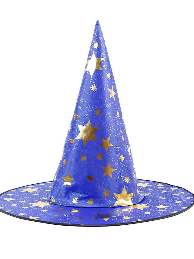 Halloween Witch Hat Masquerade Party Star Hat Children's Headwear Witch Sorcerer Pointed Hat Retro Nordic Style Floppy Hat Durags Party / Evening - LuckyFash™