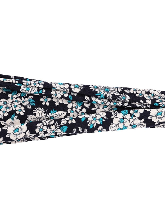 europe and the united states cross-border fashion sports hairband yoga bundle sweat-absorbing headband new ladies wide-brimmed printed headwear - LuckyFash™