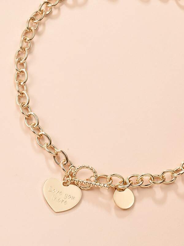 Heart Charm Chain Necklace - LuckyFash™