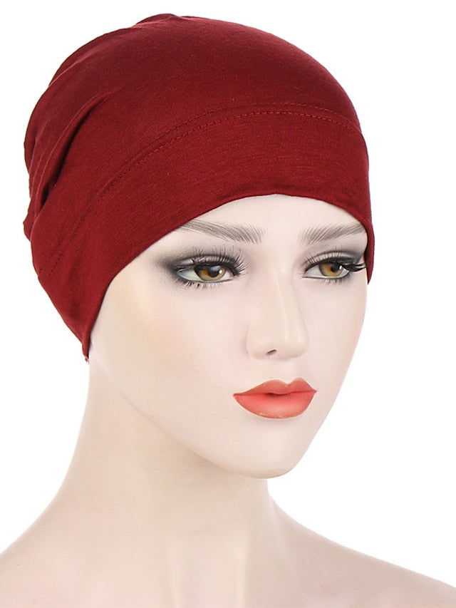 Fashion Multi Color Muslim Underscarf Women Soft Hijab Solid Scarf Turbans Head For Women Caps Islamic Hat - LuckyFash™