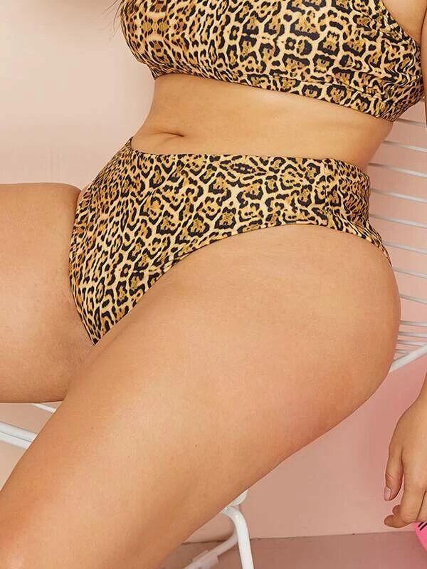 High-cut Two-piece Leopard Print Bikini Swimsuit - LuckyFash™