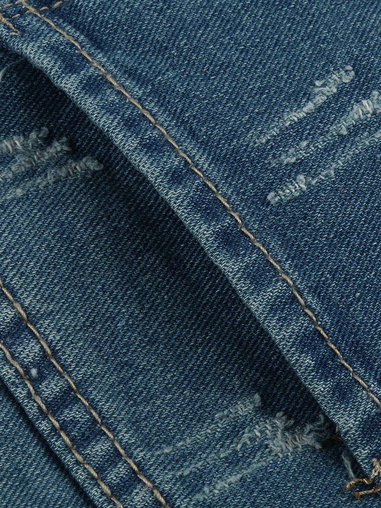 High Waist Ripped Washed Denim Shorts - LuckyFash™