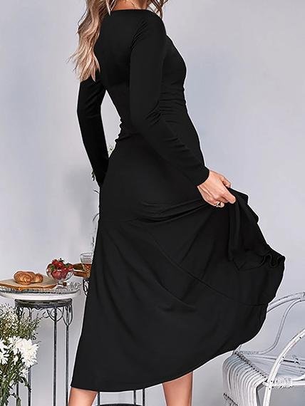 High Waist Square Neck Long Sleeve Mermaid Skirt - LuckyFash™