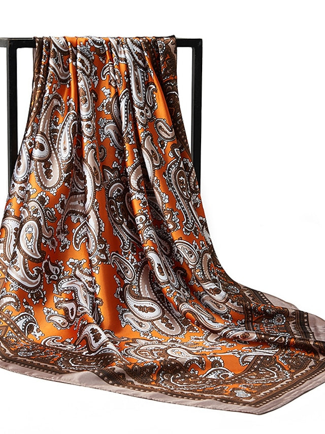 Summer Muslim Shawls 90X90CM Beach Kerchief Print Square Scarves New Style Sunscreen Headcloth - LuckyFash™