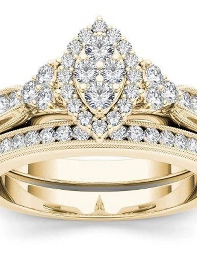 1PC Ring For Women's AAA Cubic Zirconia Party Evening Street Gift Alloy - LuckyFash™