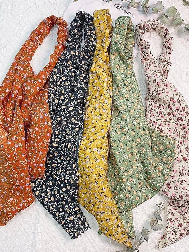 Headbands Headband For Street Daily Holiday Floral Fabric Green Black Yellow - LuckyFash™