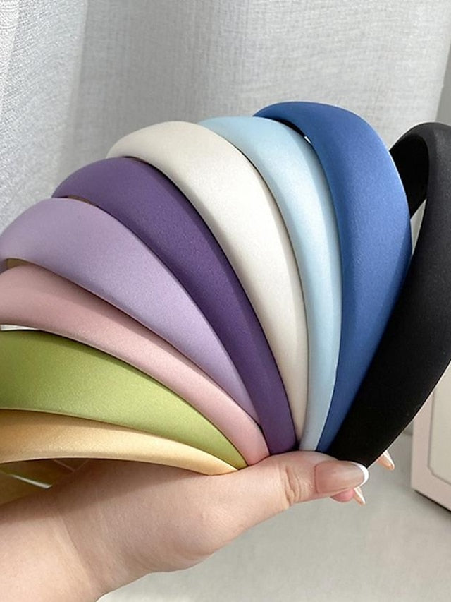 Women's Girls' Headbands Headband For Daily Fabric 15A Satin Black 3A Satin Nude Apricot 2A Satin Champagne - LuckyFash™