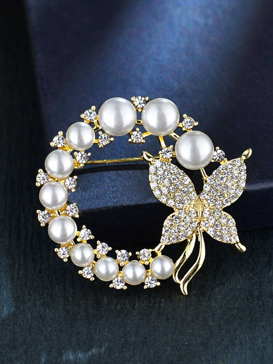 Women's Brooches Retro Butterfly Luxury Sweet Brooch Jewelry Silver Gold Bowknot For Office Daily Prom Date Beach - LuckyFash™