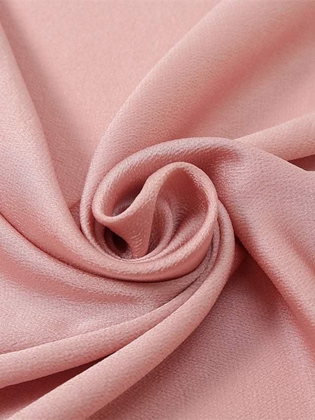 Crinkle Satin Hijab for Muslim Women Crepe Plain Shawl Wrinkle Solid Long Turban Islam Headscarf Solid Color Head Wrap Fashion - LuckyFash™
