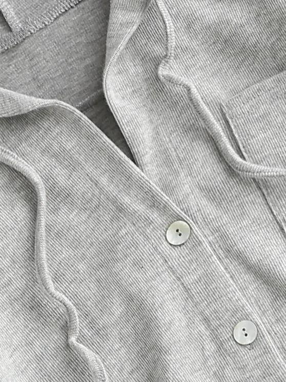 Hooded Front Pocket Knit Jacket - LuckyFash™