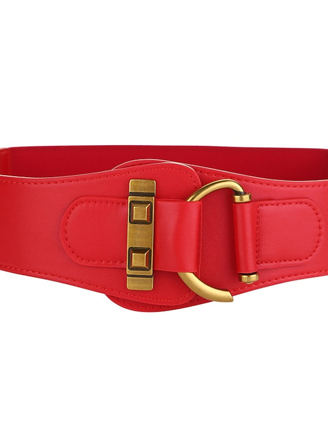 Women's Wide Belt Party Wedding Street Daily Black Brown Belt Solid Color Fall Winter Spring Summer Club - LuckyFash™